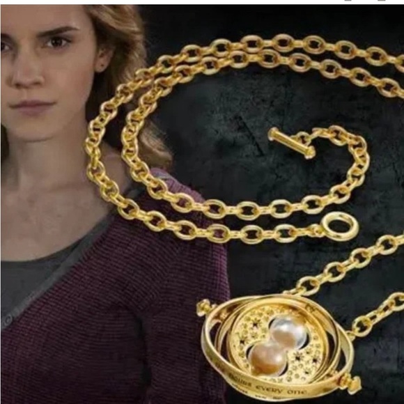 🪄⏳Magical Harry Potter Spinning Time Turner Necklace GOLD - Picture 1 of 14